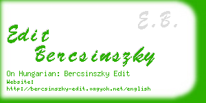 edit bercsinszky business card
